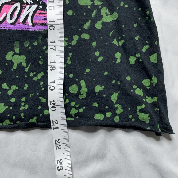 Whitney Houston Muscle Tank M Black Sleeveless Shirt 80s Style Neon Graphic Tee - Picture 8 of 8